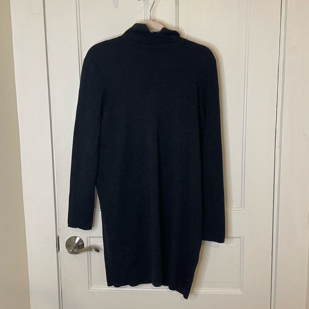 COS Wool Long Sleeve Black Tunic Mockneck Neutral Minimalist Capsule Wardrobe